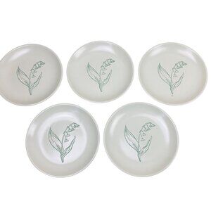 Bee & Willow Home Lily Of The Valley Saucer Plates 6.75" Springfield Set of 5